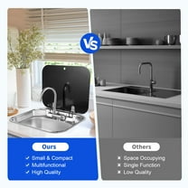 Stainless Steel RV Sink with Folded Faucet,Drop-in Hand Wash Basin for Camper Van, Trailer, Boat, Outdoor Kitchen Bar Sink