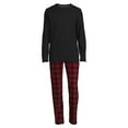 thumbnail image 6 of Hanes Men’s and Big and Tall Men’s Long Sleeve Crewneck Pajamas Set, 2-Piece, 6 of 6