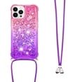 thumbnail image 3 of Funda para iPhone 13 PRO MAX Brillantina Líquida Divertida Reluciente y con Cristales en Movimiento Cuerpo Cruzado con Cordón Ajustable, 3 of 5