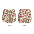 thumbnail image 6 of Uemuo Rose Flowers Pattern Women's Athletic Shorts High Waisted Running Shorts with Liner Pockets Gym Elastic Workout Shorts-Medium, 6 of 9