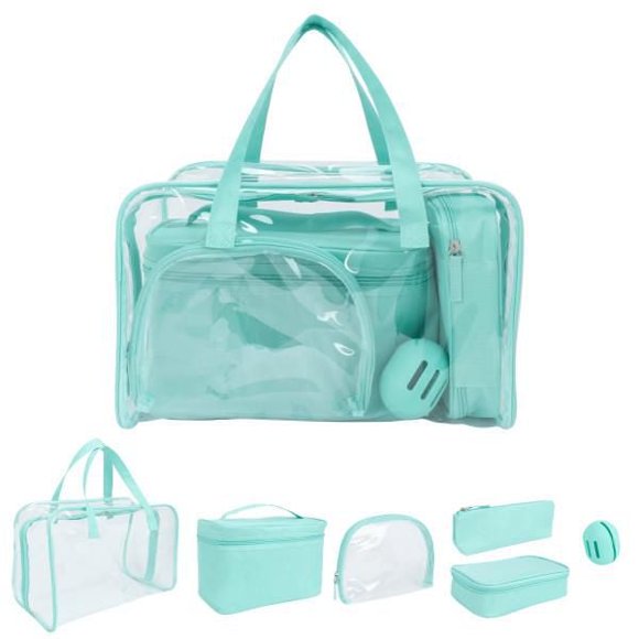 Equate Beauty Cosmetic Bag - Value Set - Green
