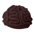 thumbnail image 1 of Funny Brain Knitted Hat Halloween Spoof Props Winter Hat, Brown Child, 1 of 4