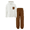 White & Brown, variant on Arshiner Boys Sweatsuit Color Blocking Pullover Sweatshirt and Camouflage Pants Boys Fall Outfits