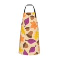 thumbnail image 2 of Pofeuu Acorn Autumn Fall Leaf Leaves Print Waterproof Apron with Pockets Adjustable Cooking Aprons Kitchen Bib for Baking Household Cleaning, 2 of 8