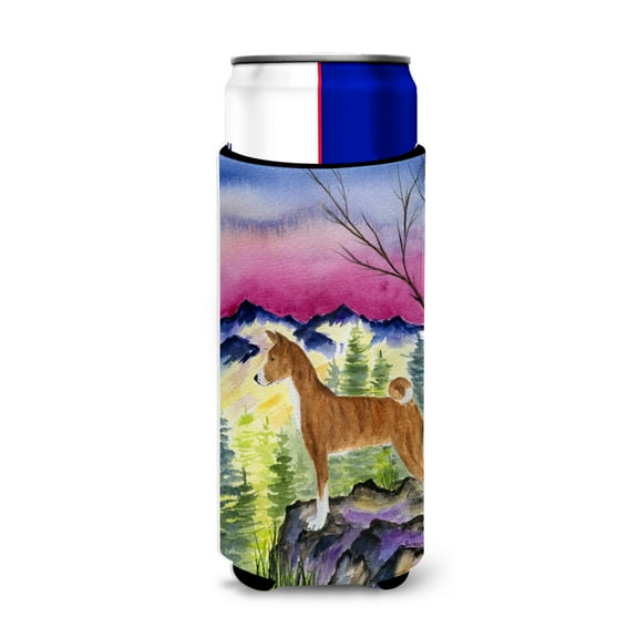 Caroline's Treasures SS8371MUK Basenji Ultra Hugger for slim cans, Slim Can, multicolor