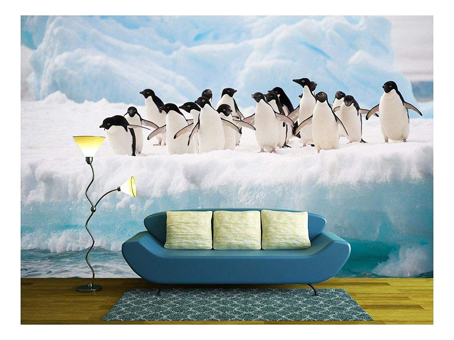 wall26 Adelie Penguins Colony on the Iceberg Antarctica Removable
