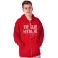 thumbnail image 5 of Game Needs Me PC Gamer Nerdy Geeky Unisex Plus Size Zip Hoodie Brisco Brands 5X, 5 of 6