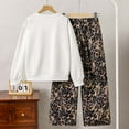 thumbnail image 5 of Two Piece Outfits Girls 5T Girls Fall Outfit Teen 2 Piece Sweatshirt Sweatpant Back To School Tracksuit Fashion Cute Clothes Size 6-12, 5 of 6