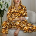 thumbnail image 6 of Picia Desert Camouflage Pattern Women’s Long-Sleeve Sleepwear Set - Soft 2-Piece Loungewear with Pockets, Comfy PJs for Relaxing Nights-XX-Large, 6 of 7
