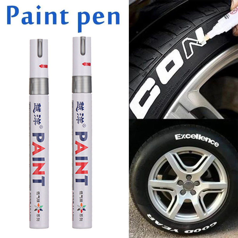 OBOSOE Silver Paint Pens 2 Pack Silver Acrylic Permanent Paint Pens For