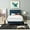 Azure, variant on Virginia Twin Fabric Platform Bed with Round Splayed Legs Azure