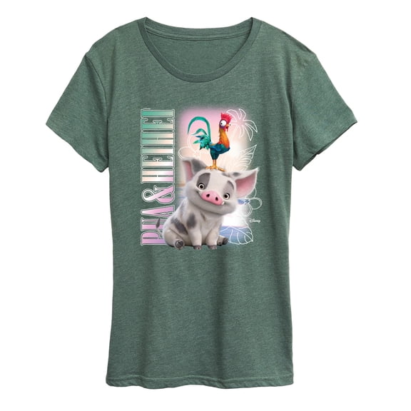 Moana - Pua & Heihei Bootleg - Women's Short Sleeve Graphic T-Shirt