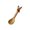 B, variant on Christmas Theme Ceramic Spoon with Santa Claus Handle Decorative Holiday Tableware for Desserts Soups and Beverages
