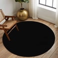 thumbnail image 3 of Black Round Rugs 7ft, Farmhouse Solid Black Color Modern Art Non Slip Washable Rug Runner, Low Pile Indoor Floor Carpet Mat Bathroom Rugs for Living Room, Bedroom, Kids Room, 3 of 9