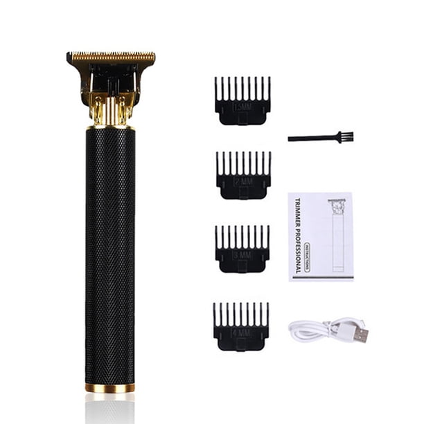 Greeniant Cortadora de pelo eléctrica para hombres, recortadora de barba con cabezales desmontables, herramientas de corte de pelo de bajo Suministros para perros Negro