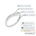 thumbnail image 2 of Vir Jewels 1/4 CTTWW Princess Diamond V Shape Wedding Band in 14K White Gold in Size 7 Female Adult, 2 of 4