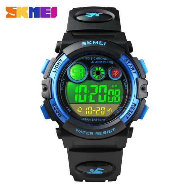SKMEI Boy Girl Kids Waterproof Electronic Alarm Calendar Digital Wrist ...