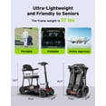 thumbnail image 5 of ScootNGo 39 lbs Ultra Lightweight Foldable Mobility Scooter for Seniors & Adult - Airline Approved, 4-Wheel Electric Travel Scooter, Red, 5 of 10