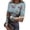 Light Blue, variant on United States Shirts for Women Flag Print Long Sleeve T-Shirt Knit Slim Round Neck Shirt Patriotic Gift for 250th Anniversary,Blue(M)