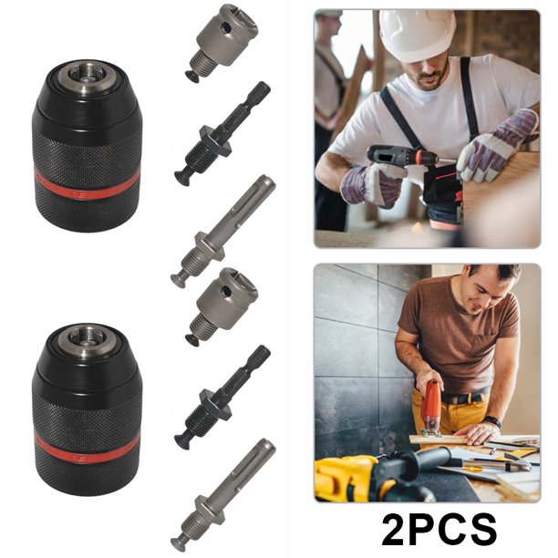 4 Portabrocas Sin Llave 1 5 A 13 Mm Herramientas Fijación Convertidor Rápido (estilo E)