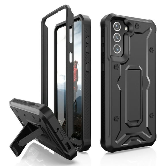 CaseBorne ArmadilloTek V Case for Samsung [Galaxy S22  Plus 5G] with Kickstand Full-Body Multi-Layer Rugged - Black