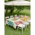 thumbnail image 4 of Outdoor Tablecloths with Umbrella Hole & Zipper, Colorful Palm Leaves 60 x102 Inch Rectangle Tablecloths, Tropical Botanical Summer Waterproof Table Cloth, Patio/Pool/Picnic Table Covers, 4 of 8