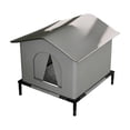 thumbnail image 3 of Deeceymbur Waterproof Sunproof Insulated Outdoor Feral Cat Shelter Portable Pet Tent Yard Garden Cat Kennel, 3 of 6