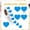 Blue, variant on Bwiyojiz Stickers Count 500pcs Blank Self-adhesive Roll Heart-shaped 500 Labels/roll, Gifts for Mom, Purple
