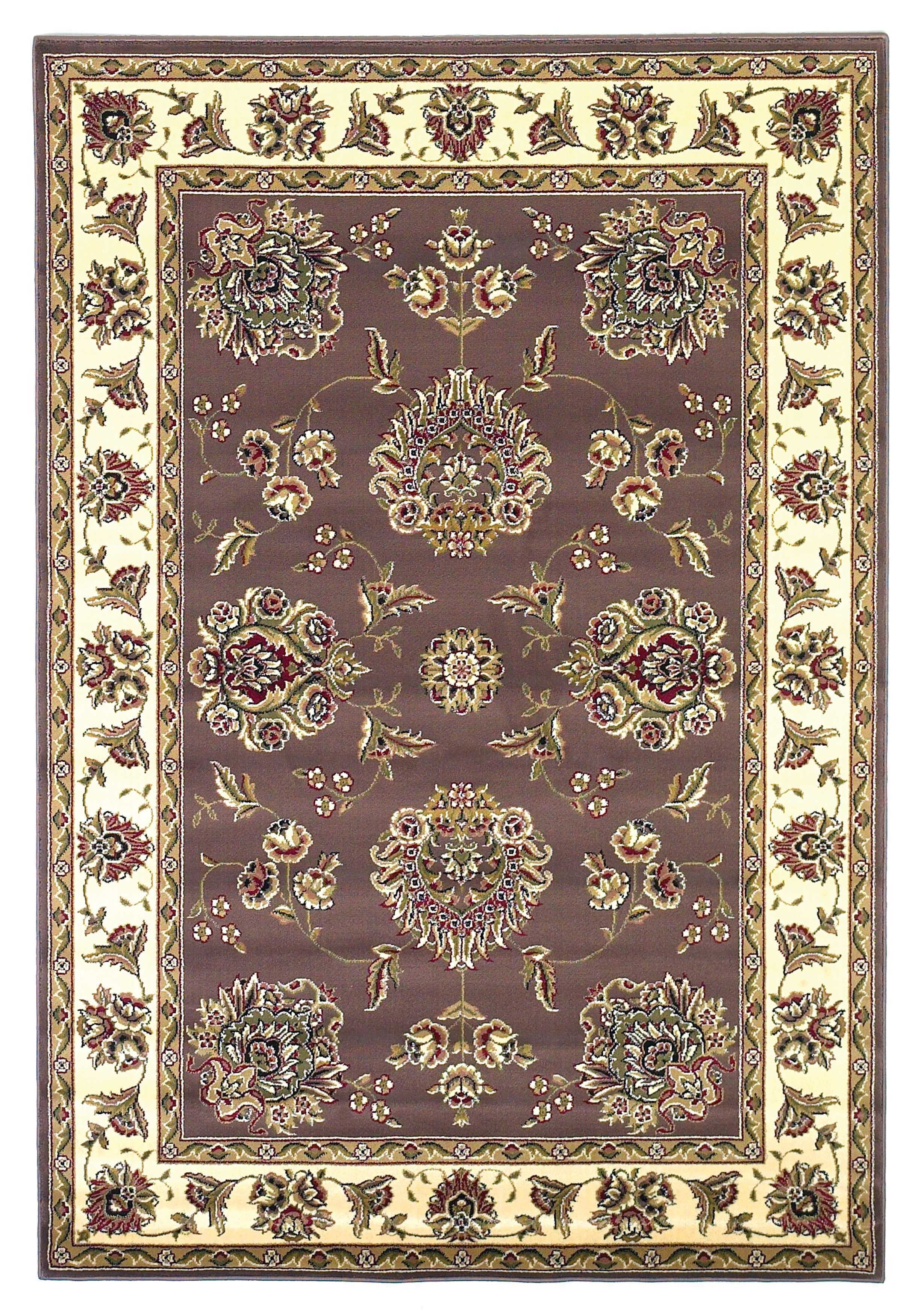HomeRoots Decor 7'7-inch x 10'10-inch Polypropylene Plum/Ivory Area Rug