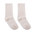 thumbnail image 4 of Kmbangi Boy Girl Knit Ribbed Socks Solid Color Letter Ankle Length Breathable Socks, 4 of 8