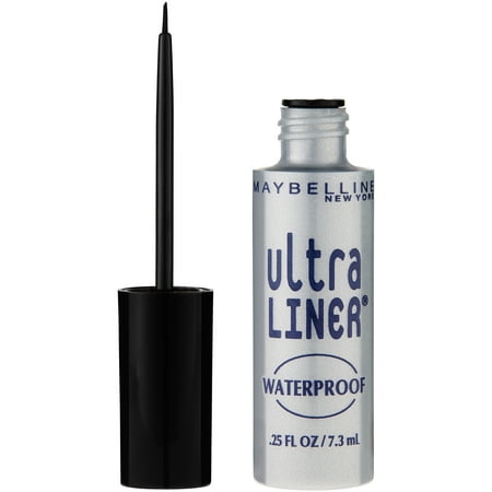 Maybelline Ultra Liner Waterproof Liquid Eyeliner, Black, 0.25 fl. (Best Black Eyeliner For Oily Lids)