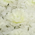 thumbnail image 3 of BalsaCircle 4 Cream Silk Roses Hydrangea Flowers Wall Panels 11 feet UV Protected Background Wedding Party Photo Booth, 3 of 8