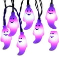 thumbnail image 1 of LINLIN Solar Ghost String Lights, LED Ghost Shape Fairy Light Waterproof Solar Ghost Garden Lights for Halloween Christmas, Garden, Patio, Wedding, Party and Holiday Decorations, 1 of 8