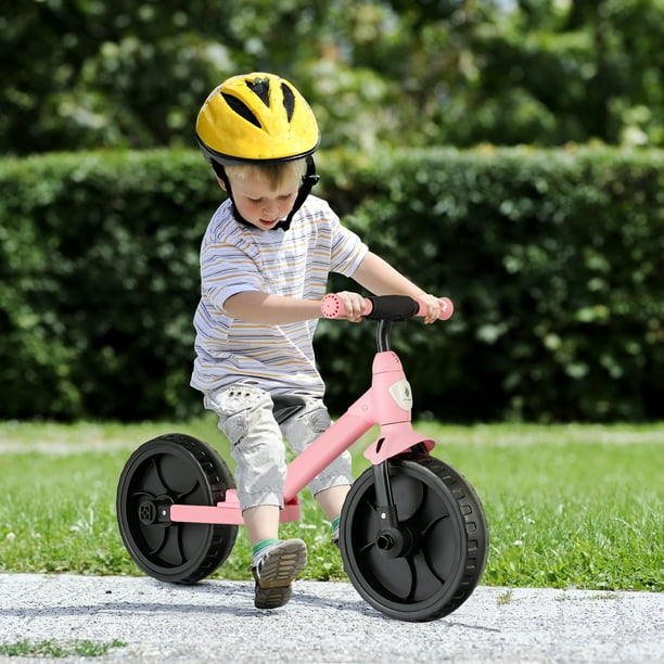 Costway 4 in 1 Kids Training Bike Toddler Tricycle w Training Wheels Pedals Pink Walmart