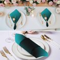 thumbnail image 2 of Teal Black Ombre Cloth Napkins, Gradient Contemporary Abstract Art Washable and Reusable Dinner Napkins Set of 8, Table Napkin for Kitchen Party Birthday Wedding Hotel Housewarming 20"x20", 2 of 8