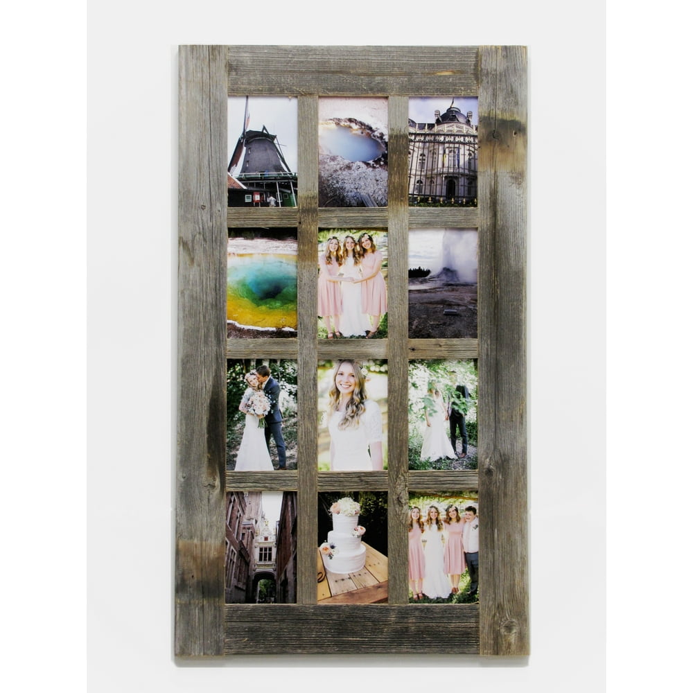 Window Style 12 Opening 4X6 Multi Photo Frame, Collage Picture