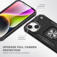 thumbnail image 3 of SOATUTO For iPhone 15 Case,iPhone 15 Plus Phone Case 360°Rotatable Ring Kickstand Military Grade Dropproof Shockproof Phone Case for iPhone 15 Pro 15 Pro Max 5G 2023 - iPhone 15,Black, 3 of 8