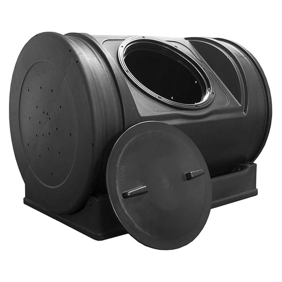 Compost Jr 7 Cubic Feet Outdoor Home Garden Compost Bucket Storage Container with Carrying Handles, Black