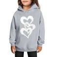 thumbnail image 1 of Sudaderas con capucha para niños y niñas, sudaderas casuales de manga larga, lindas sudaderas de gran tamaño con bolsillo de polar, chaquetas para niñas, 1 of 4