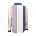 thumbnail image 5 of TaTaai Women Fashion Casual Waffle Knit Button Denim Lapel All Over Print Loose Long Sleeve Top for Daily Street Office Wear Gift, 5 of 5