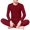 Wine Red, variant on 2Pcs/Set Men's Thermal Underwear Set, Microfiber Soft Fleece Lined Long Johns, Winter Warm Base Layer Top & Bottom