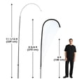 thumbnail image 3 of InstaHibit 10 Pack 11ft Teardrop Feather Flag Pole Kit for Business Advertising, 3 of 6