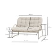 thumbnail image 2 of HOQBN 2-Seat Outdoor Patio Loveseat, All-Weather PE Rattan Wicker Chair with Soft Cushions & Metal Frame for Porch, Balcony, Garden, 2 of 7
