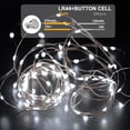thumbnail image 3 of TRAHOO-LED Fairy Lights, Battery Operated Mini String Lights 7FT 20LED Silver Wire Fairy Lights Waterproof Twinkle Lights DIY Wedding Christmas Decor (White, 24), 3 of 4