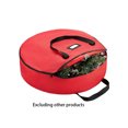 thumbnail image 3 of Cateissary Bolsa de almacenamiento de coronas versátil y de fácil acceso con bolsa de almacenamiento de coronas de árbol de Navidad de gran Kits de decoración para fiestas Rojo 30 pulgadas, 3 of 6