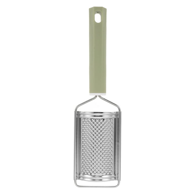 Rallador de queso de mano de acero inoxidable, rallador de verduras para cocina, picadora, mandolina, rebanador de alimentos, utensilios de cocina con mango de PP para ajo, zanahoria y queso.