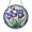 Acrylic 3.5 Inch, variant on Round Blue Iris Sun Catcher Glass Window Hanging Nature Inspired Art