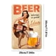 thumbnail image 2 of Placa de Metal Vintage de hierro, cerveza, camarera, pintura Rectangular, Arte de la pared, decoración, 20x30cm, 2 of 9