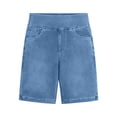 thumbnail image 6 of ASDFVBKG Bermuda Jeans Shorts for Women Mid Rise Trendy Shorts Stretch Denim Pull on Elastic Waist Summer Denim Shorts Light Blue L, 6 of 6