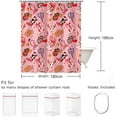 thumbnail image 6 of Western Shower Curtain Eclectic Funky Pink Pattern, American Wild West Cowgirl Desert Bath Curtain with Boots Cactus Bows Cherry Bull Skull, Boho Southwestern Bathroom Decor with Hooks 72X72IN, 6 of 6